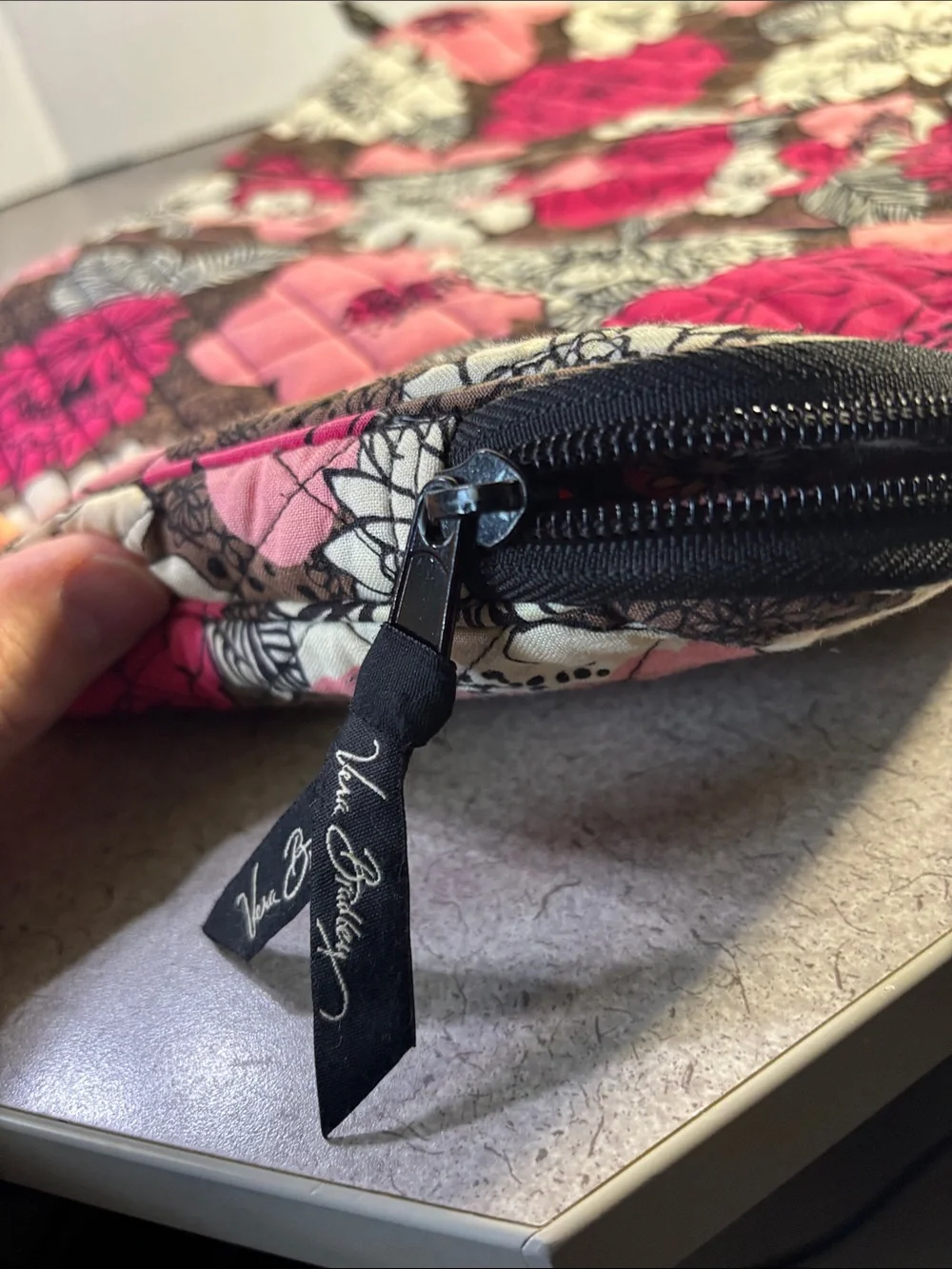 Vera Bradley Pink Floral Quilted Laptop Sleeve